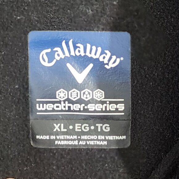 Callaway Weather Series Mens 1/4 Zip Pullover Black XL    JCT - Picture 4 of 9
